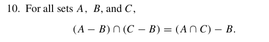 Use an element argument to prove each statement in 10. Assume that