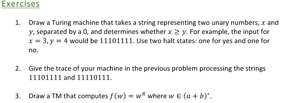 Discrete Mathematical Structures Draw a Turing machine that takes a string representing