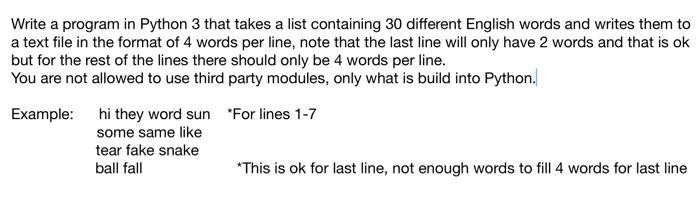  Write a program in Python 3 that takes a list containing
