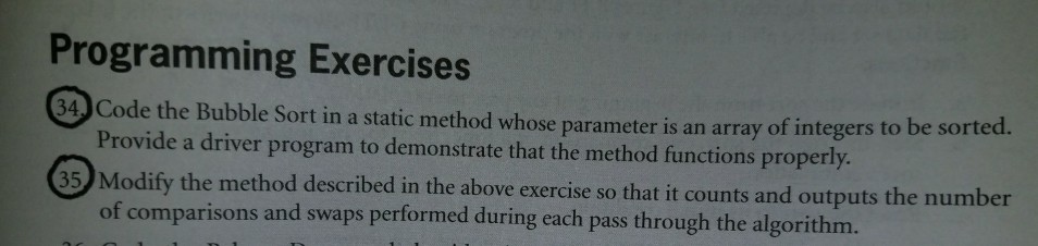 JAVA ONLY Assignment 8 - Chapter 8 Combine and complete the "Programming