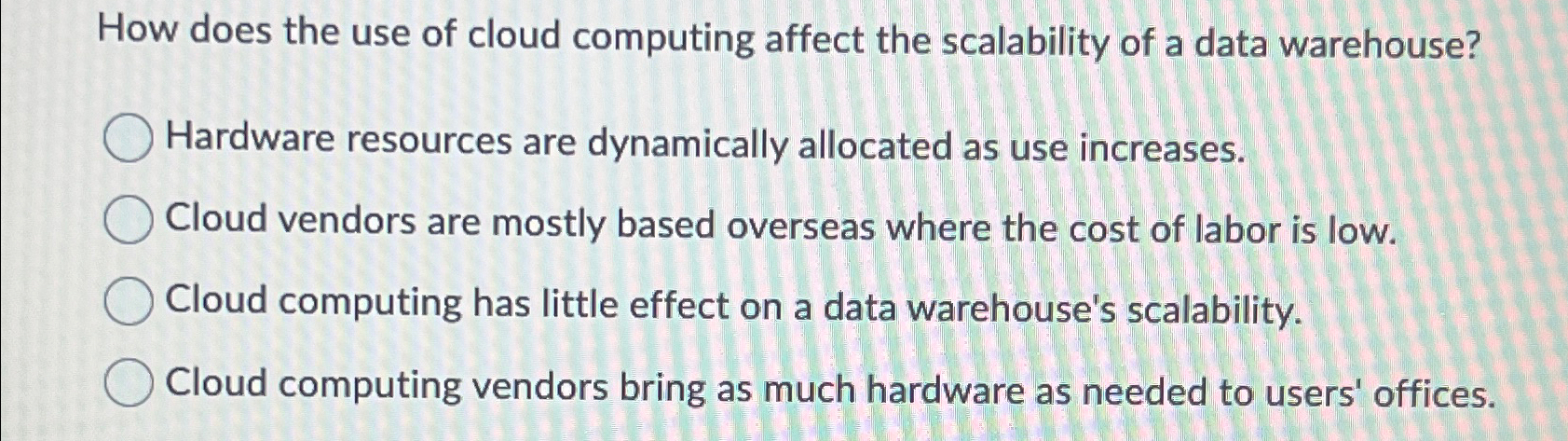  How does the use of cloud computing affect the scalability of