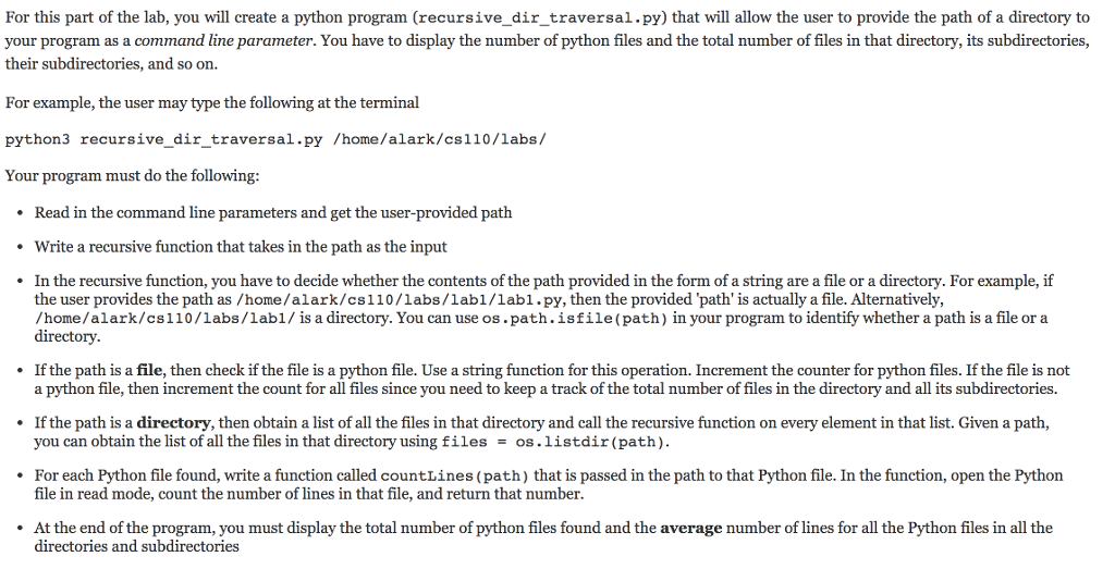 With Python: For this part of the lab, you will create a