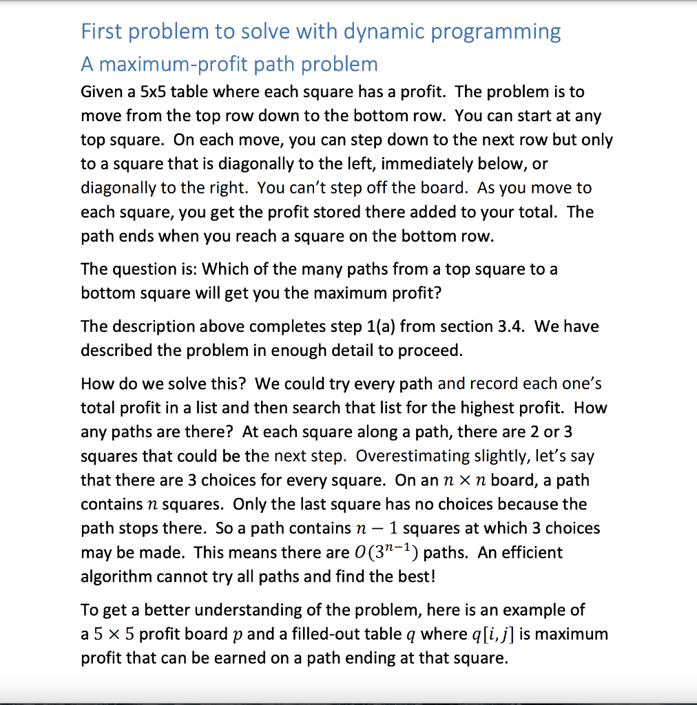 A. the maximum profit path problem (MPPP) is presented below. That's where