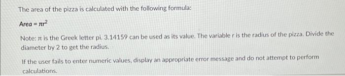 visual studio only Joe's Pizza Palace needs an application to calculate the