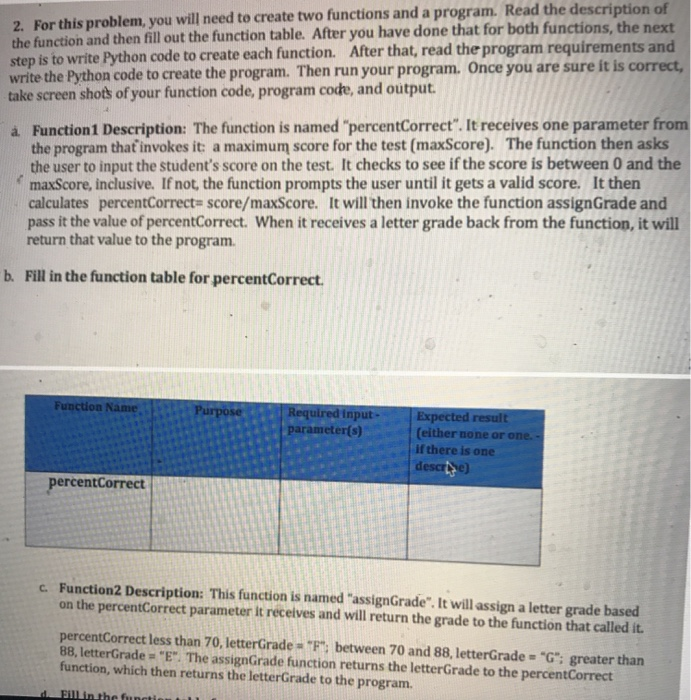  Language : python For this problem, you will need to create