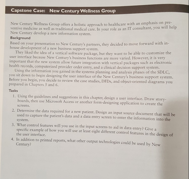 System analysis and design 10th edition chapter 8 page 340 Capstone case: