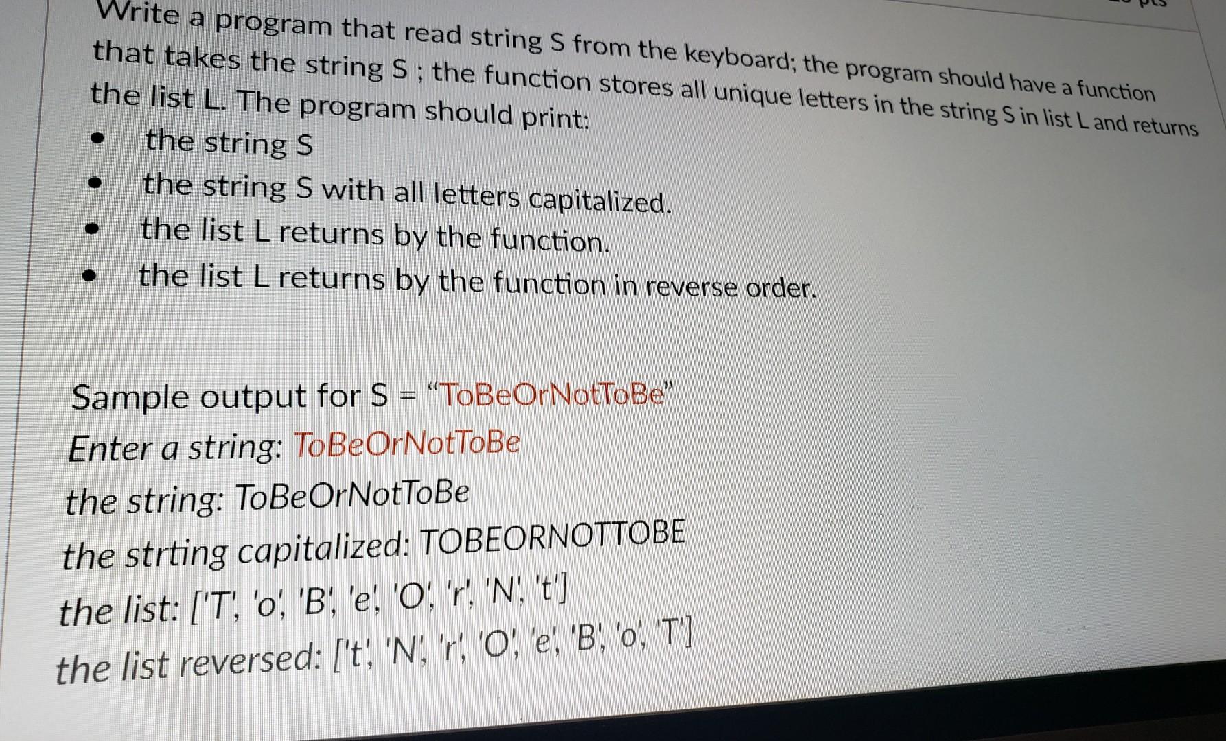  PYTHON Upvote for Quick response. Thank you. Write a program that