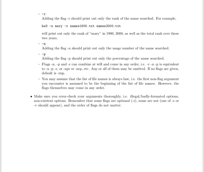 will write C program that inputs lines from files where each line