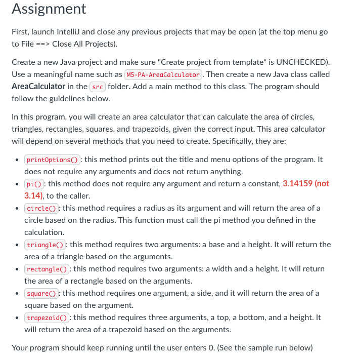  Assignment First, launch IntelliJ and close any previous projects that may
