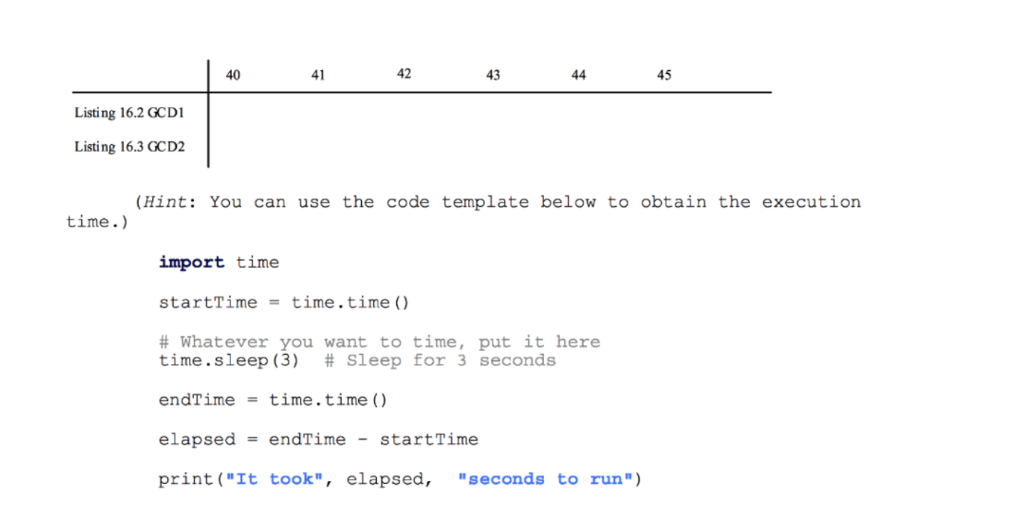 a program that obtains the execution time for finding all the prime