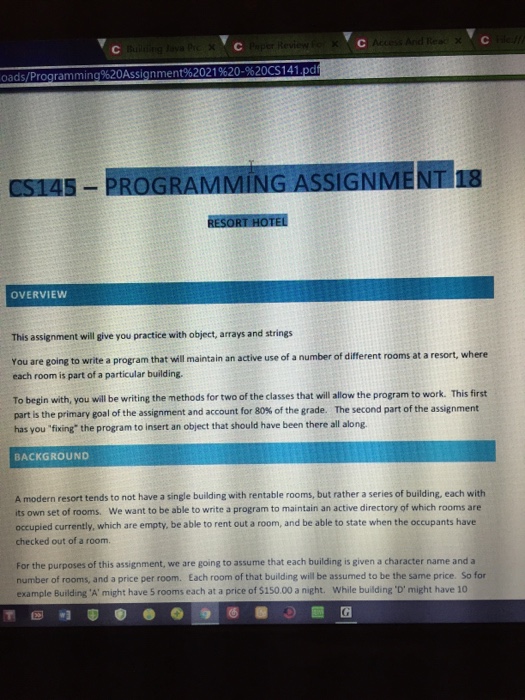  This assignment will give you practice with object, arrays and strings