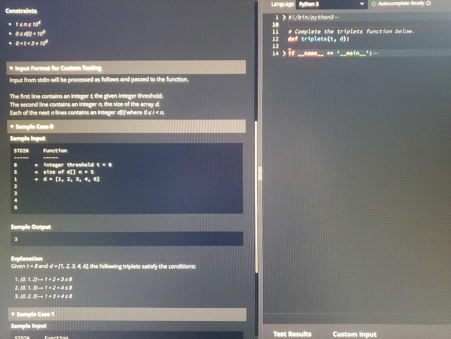 Given an array of n distinct integers, d = (d[0], d[1]...., din-1),
