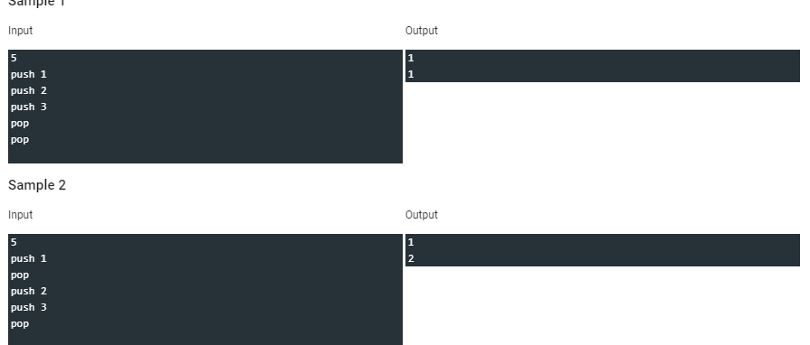 Push: which adds an element to the top of the stack 2.