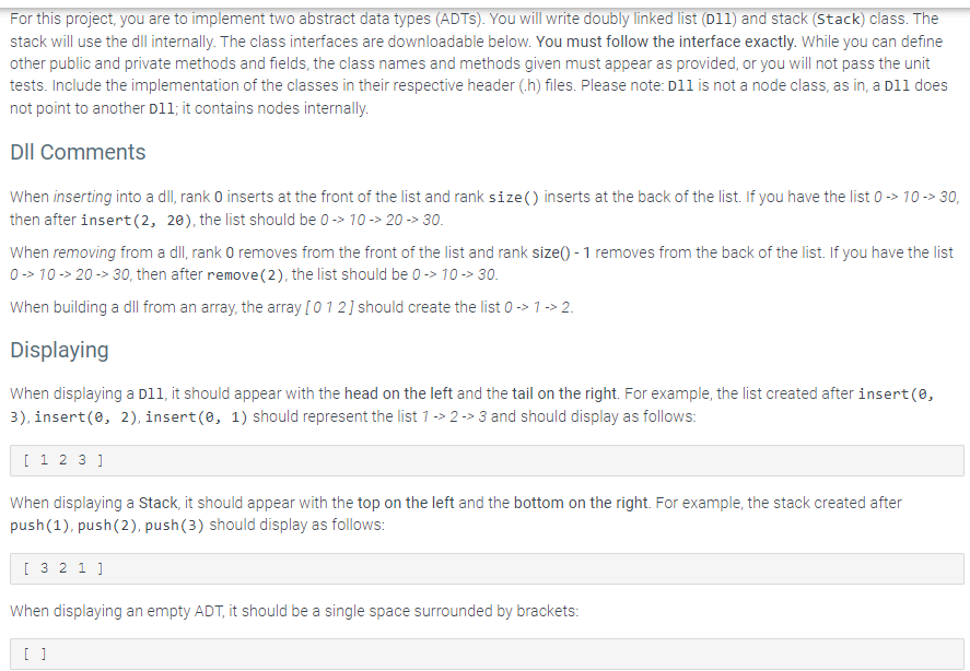  DLL: #ifndef __DLL_H__ #define __DLL_H__ #include "exceptions.h" class DllNode { public: