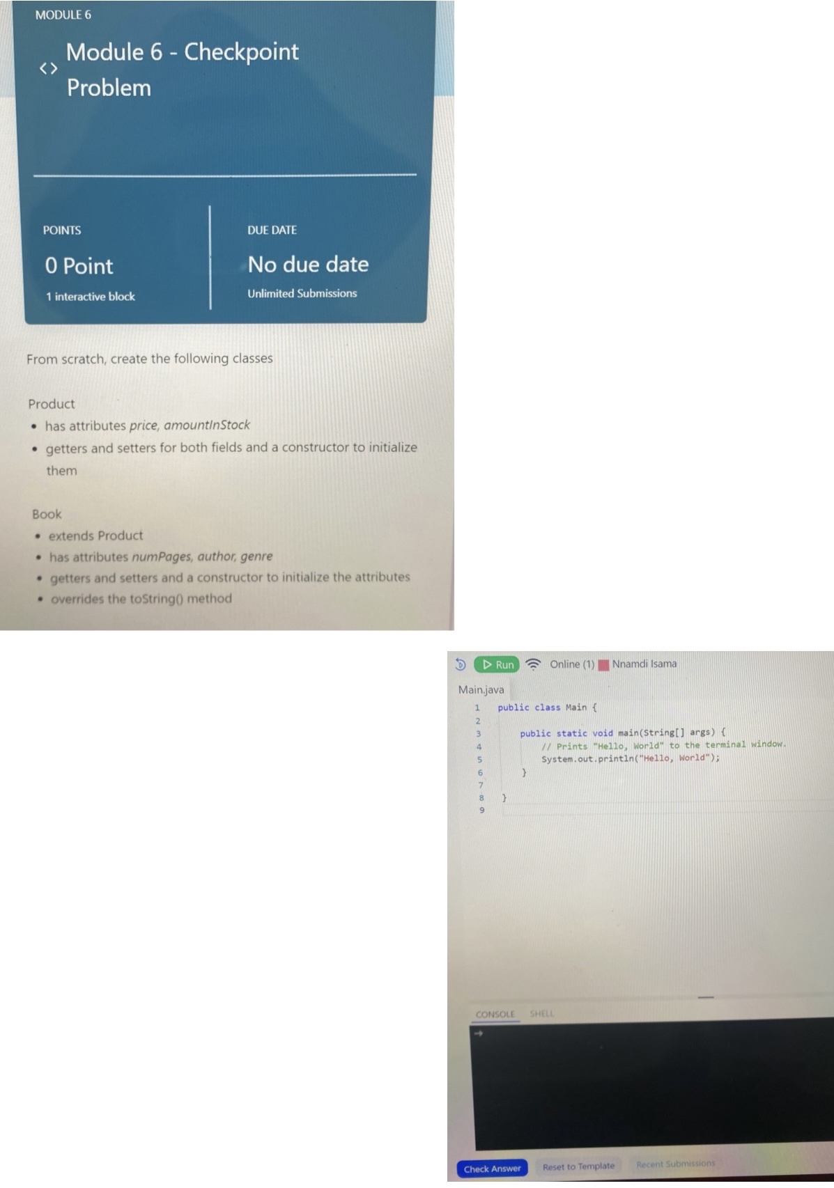  I will upvote if code is correct and runs properly, thank