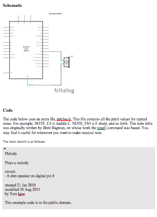 a Melody using the tone0 function This example shows how to use
