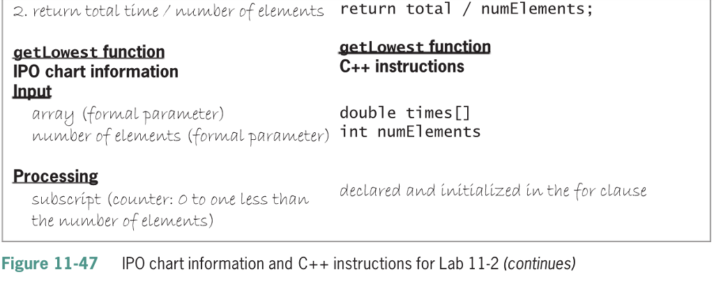 for (subscript from o to 4) enter finish time cout "Time for