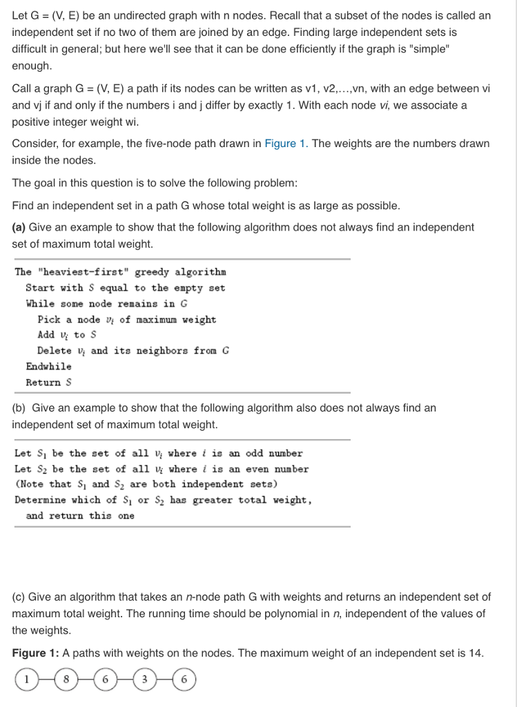 Let G (V, E) be an undirected graph with n nodes.