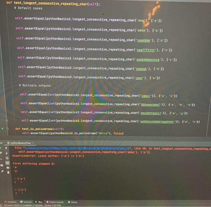 value should now be a list containing all characters with the longest