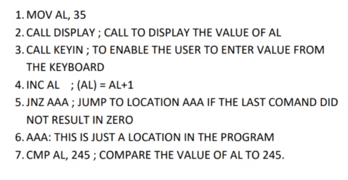 I must write an assembly routine that accepts a numerical input from