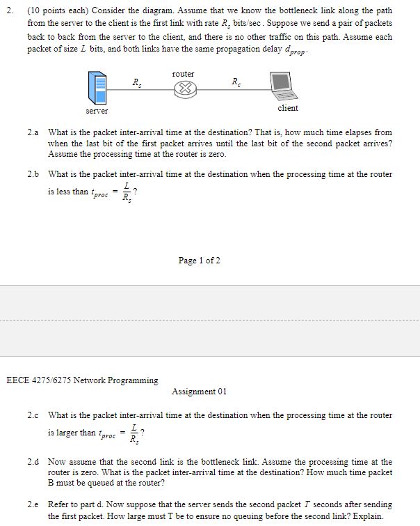  EECE 4275/6275 Network Programming Assignment 01 2.c What is the packet