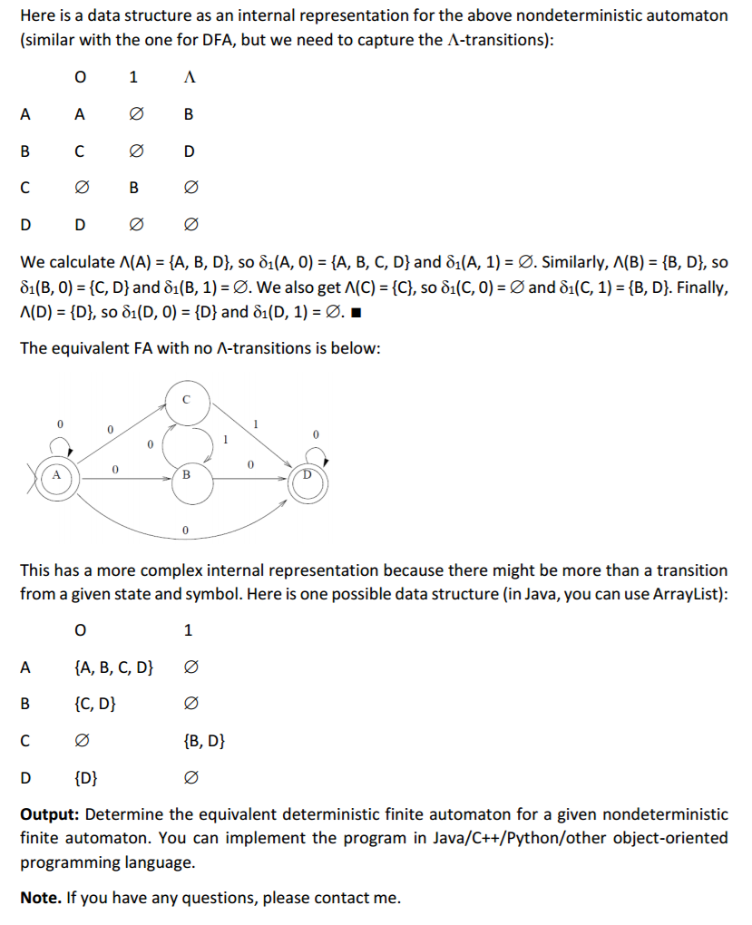 3302 Programming Assignment 1 (Lectures 1, 2, and 3) 1. (Membership problem