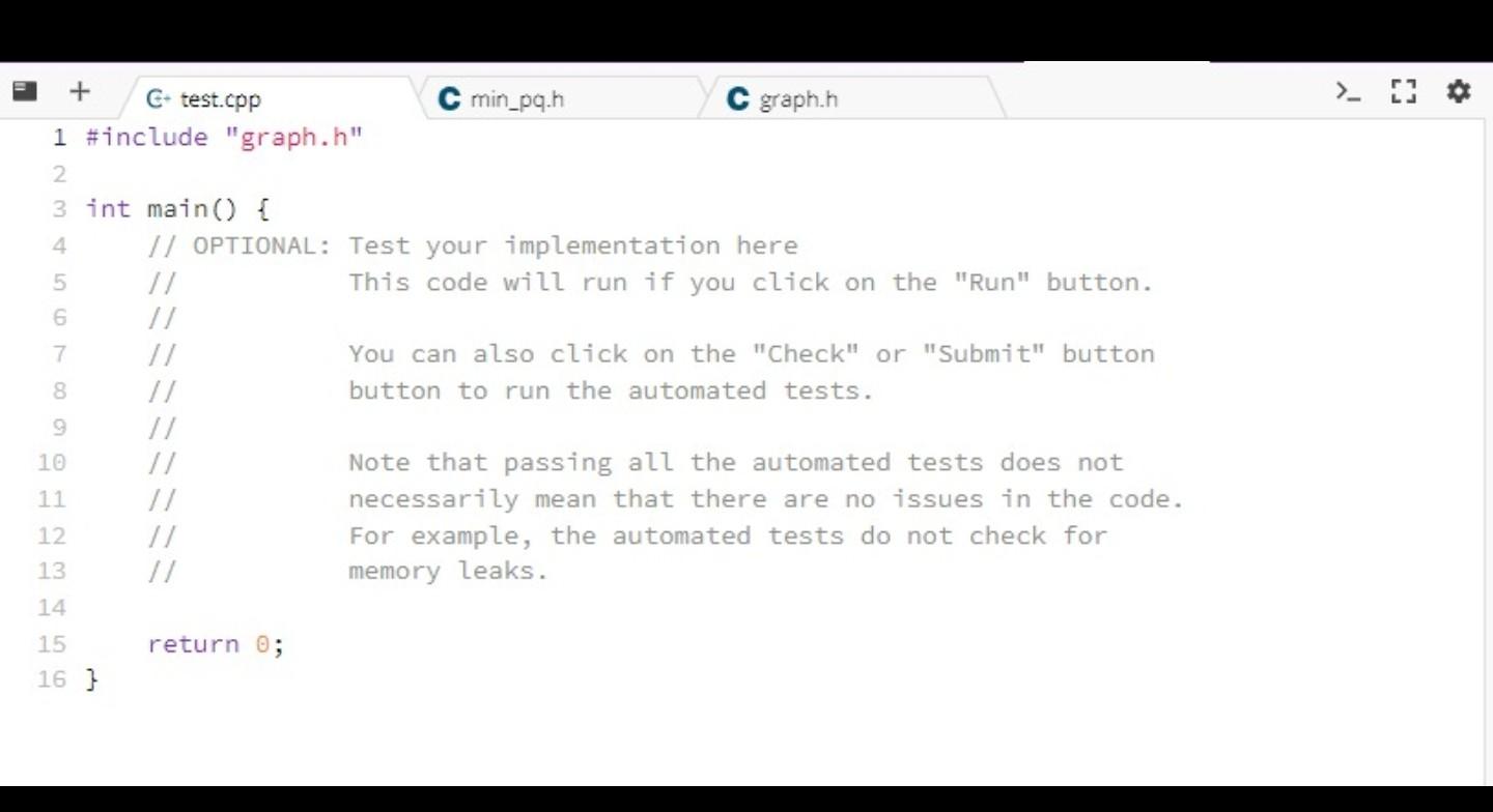 // button to run the automated tests. // // Note that passing