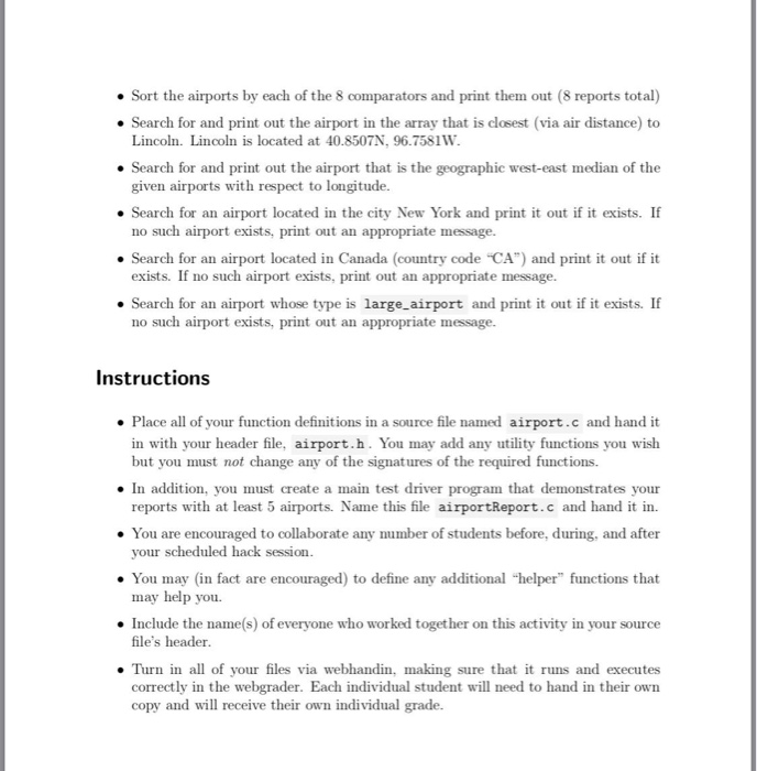 get you started on full programming assignments. Collaboration is allowed and, in