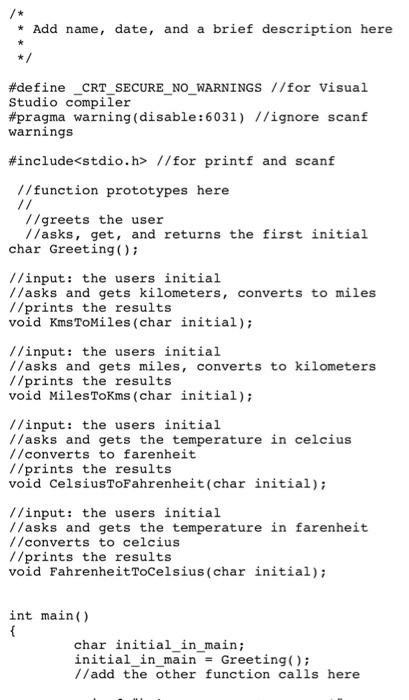 execute an interactive program using functions from stdio.h (printf and scanf), simple