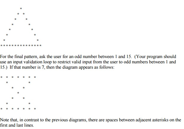 advance!!!! Write a program that asks the user to enter an integer