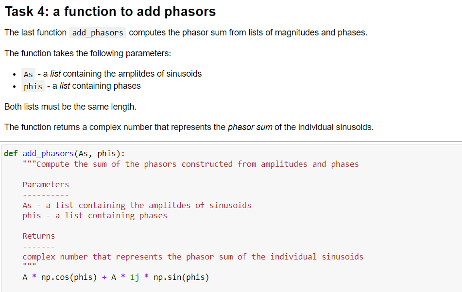  Task 4: a function to add phasors The last function add_phasors