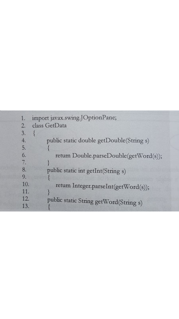 Create a Java program that meets the below parameters with test class