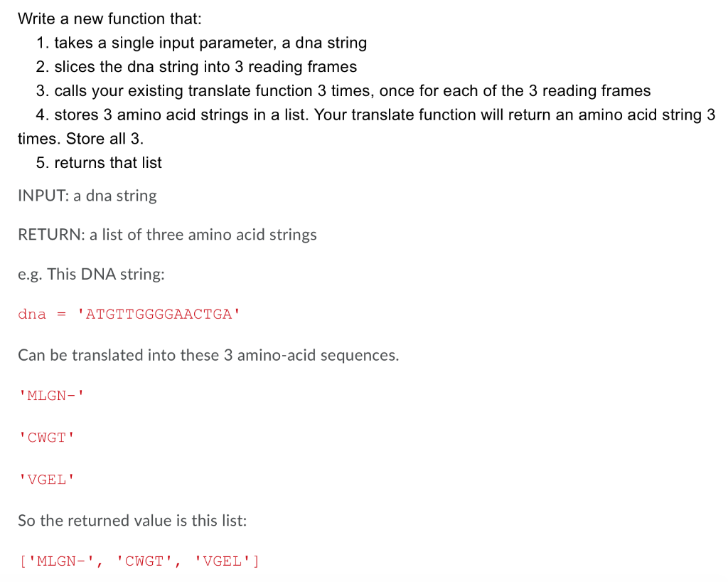 3 reading frames EDITED - The script that I attached below needs