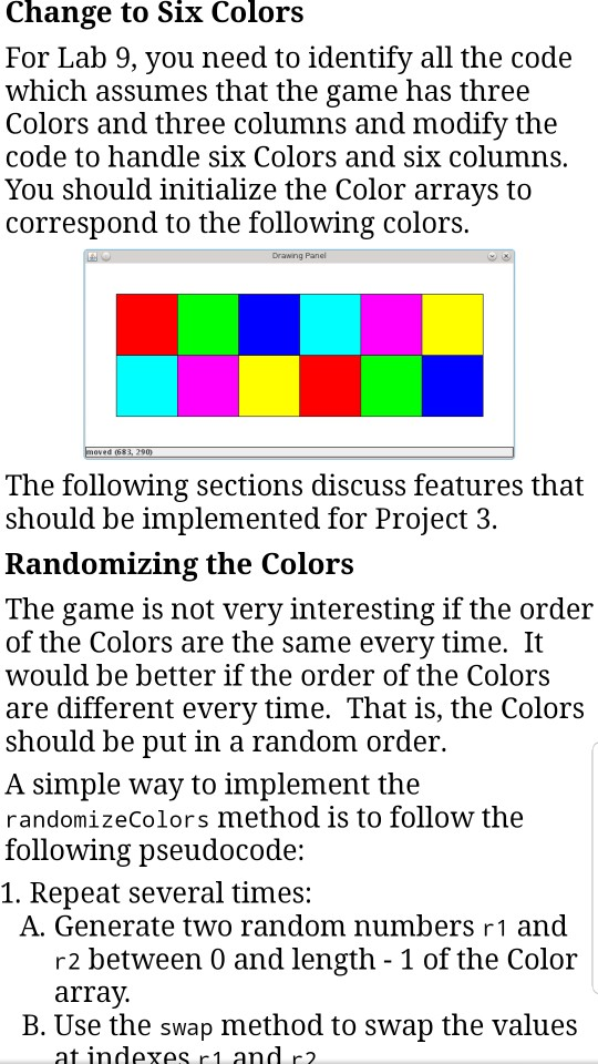 goal of the user is to match a color on the top