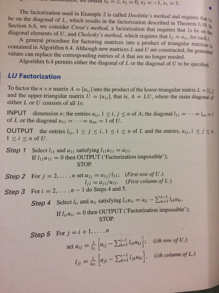 Create a function LU_factorization that performs the LU factorization of a matrix