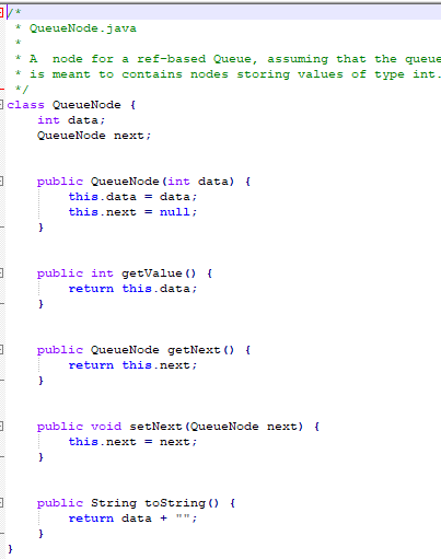args) { try { testQueue(); } catch (Exception e) { System.out.println("Your code