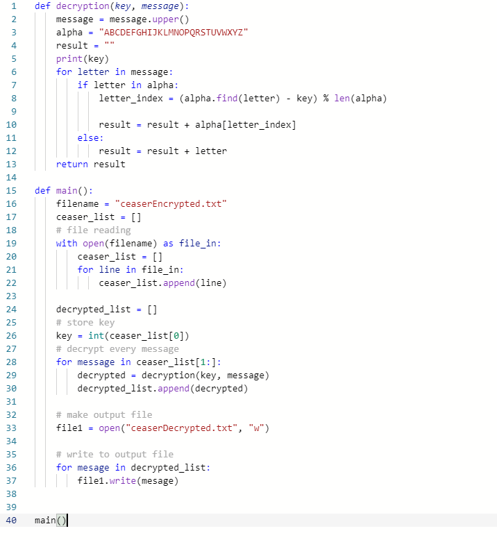  Please help explaining code 1 2 3 4 def decryption(key, message):