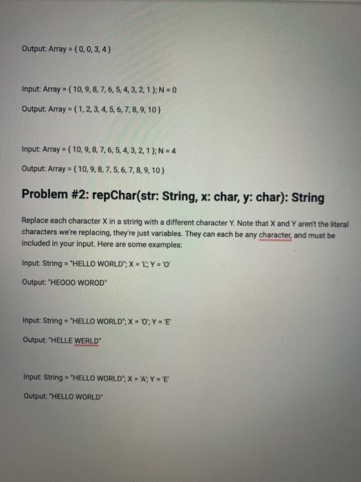 You will be solving two simple problems using recursion. While it won't