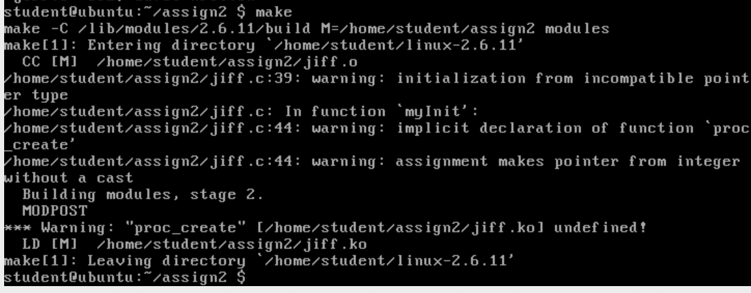 *NEED HELP.!! please correct source code jiffies.c I attached and show the