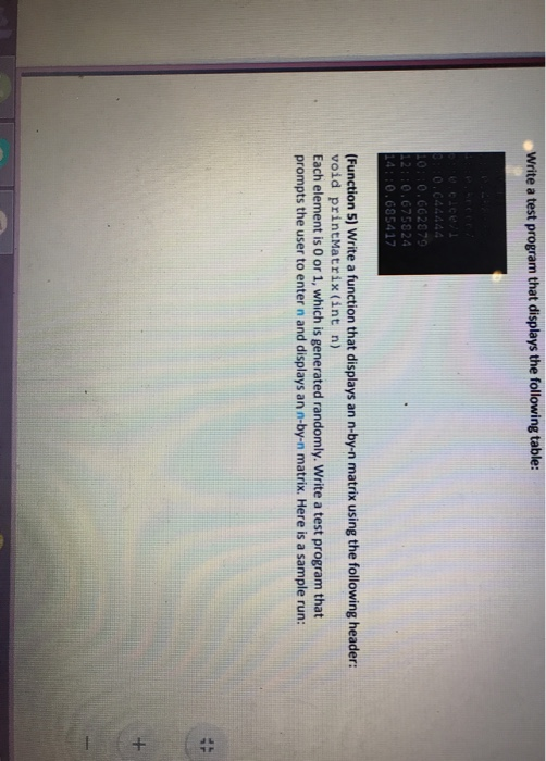  C++ Write a test program that displays the following table: 10