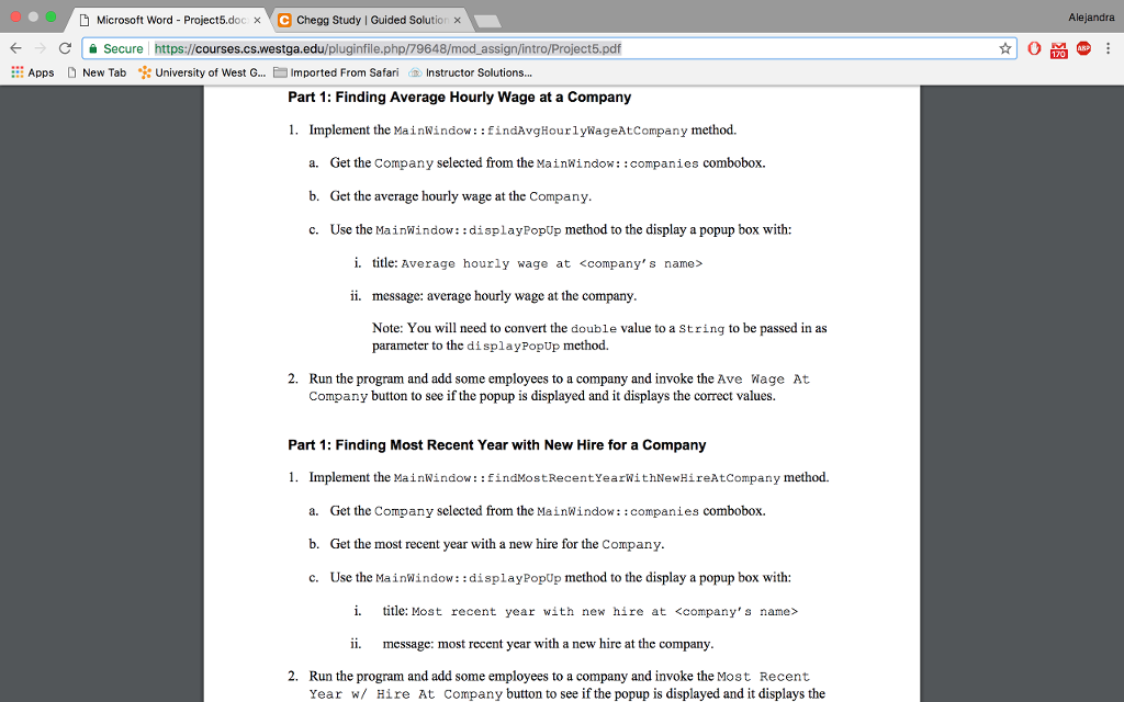 new Employee as follows: string name = this. employeeName . getText(); int