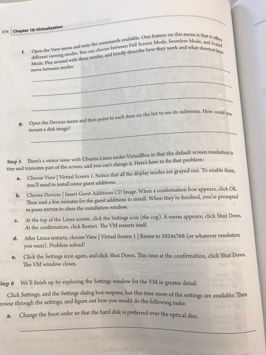  374 Chapter 18: Virtualization ne feature on this menu is the