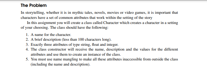  write a python code with proper output as displayed!!! The Problem