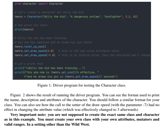 that work within the setting of the story In this assignment you