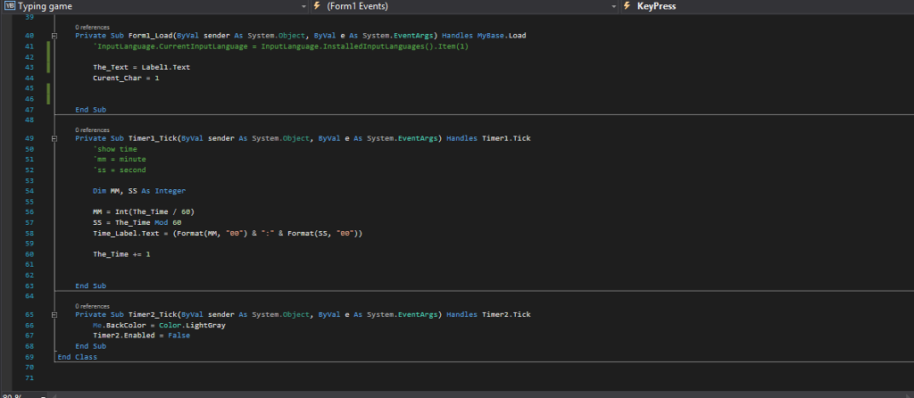 typing at a certain speed. I was hoping for some assistance in