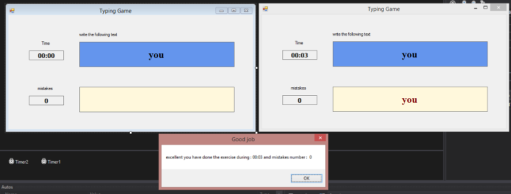 looping the code so the program would time me typing the provided