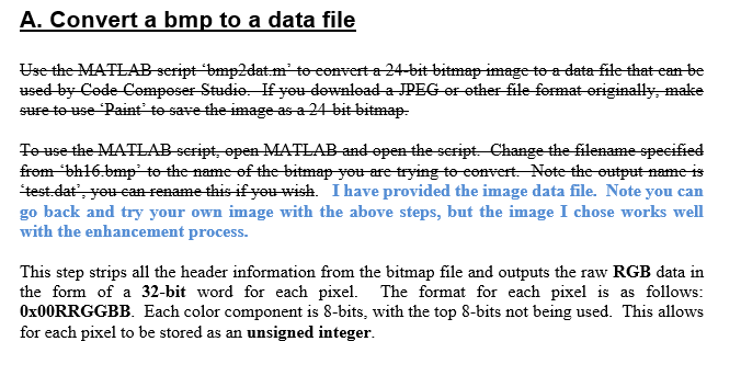 How to convert bmp file to data file using MATLAB script :