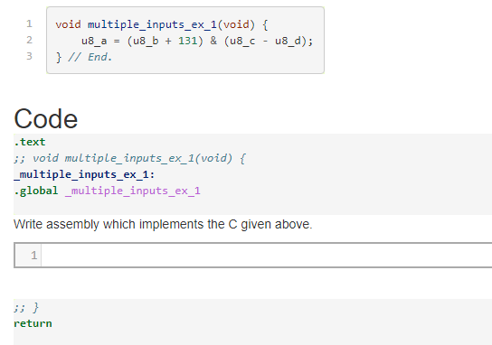  a void multiple inputs ex_1 (vold) 3End Code .text void multiple