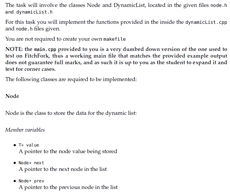 C++ Linked Lists Excercise Node Header File #ifndef NODE_H #define NODE_H template