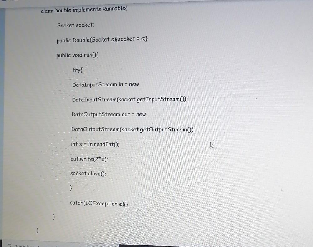 is shown below. It offers the trivial service of accepting an integer